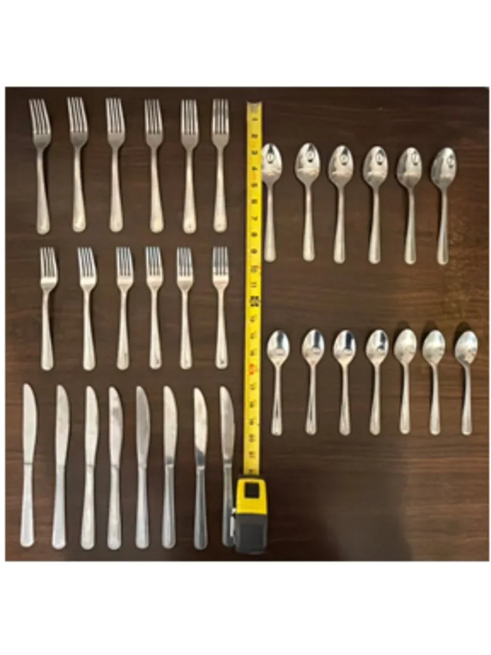 Vintage Stainless China Restaurant Hotel Flatware 33 pc Set Service for 6+